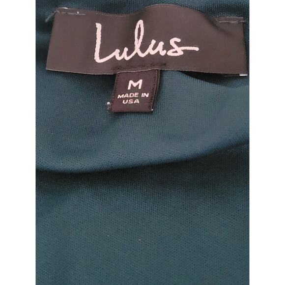 Lulus Dress Size Medium Green Sheer Mini Length Fully lined Pullover Mini Sleeve - Picture 7 of 7